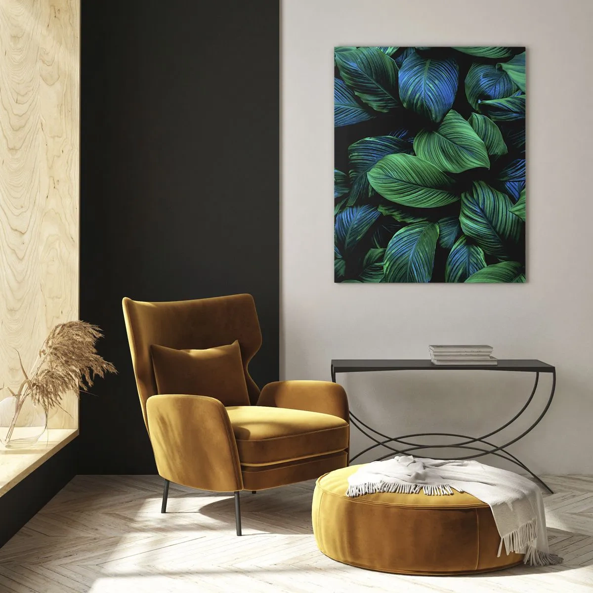 Quadro em vidro - Na multidão verde - 70x100 cm