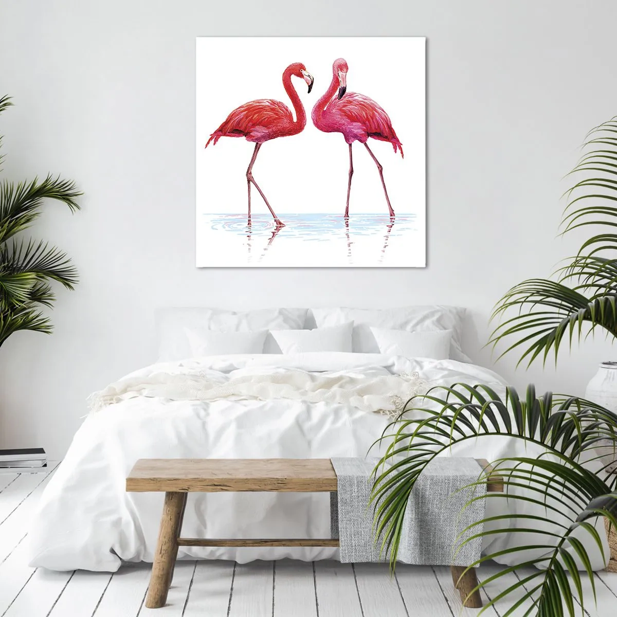 Quadro em tela - Rosa randez-vous - 70x70 cm