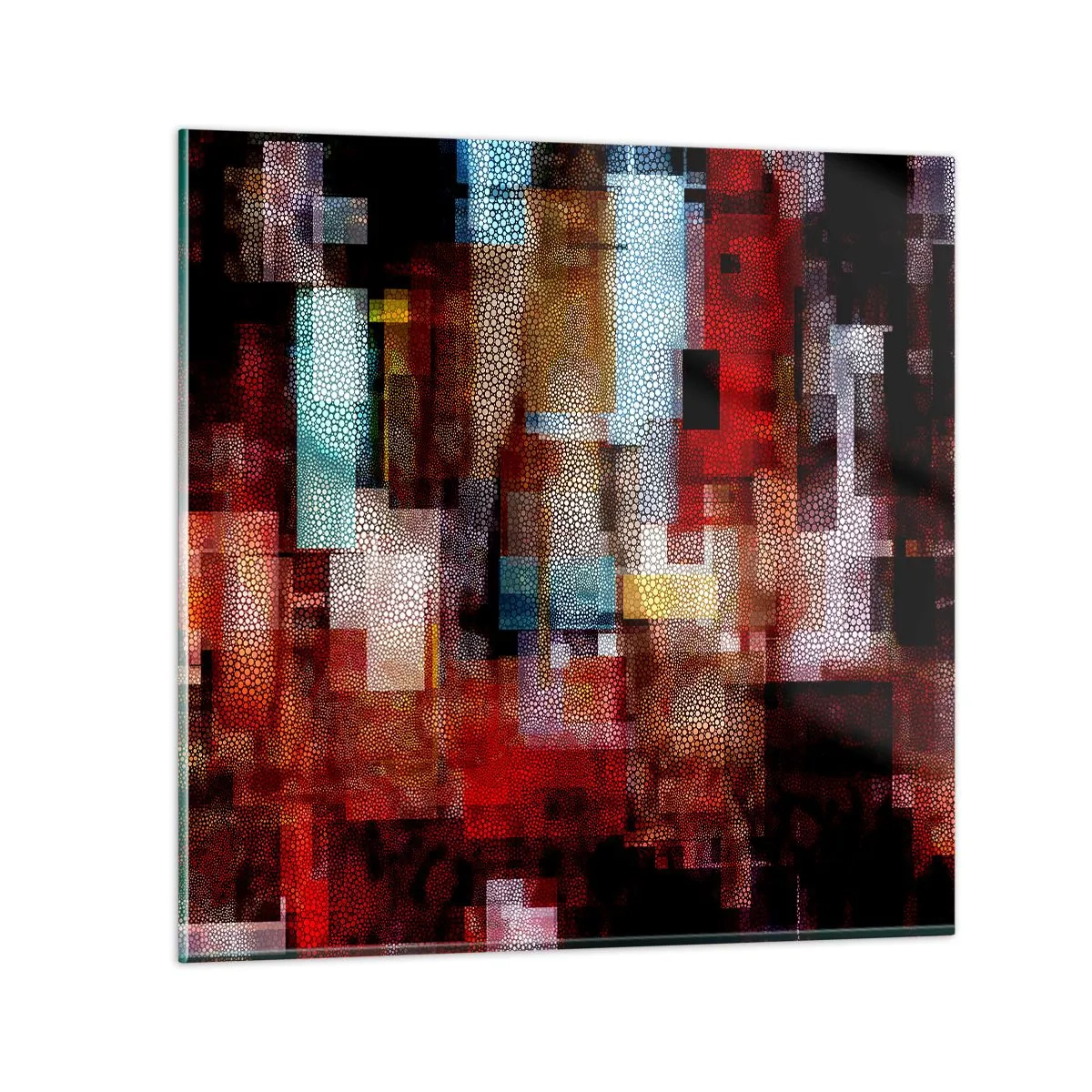 Quadro em vidro - Uma grande confusão - 30x30 cm