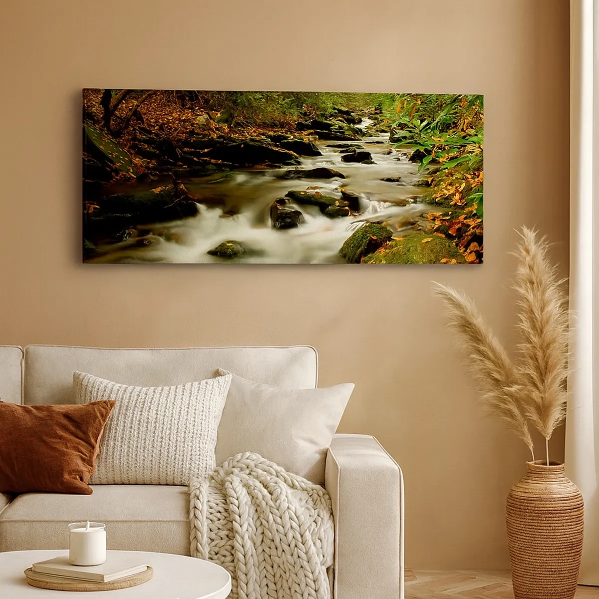 Quadro em tela - Como prata líquida - 30x30 cm