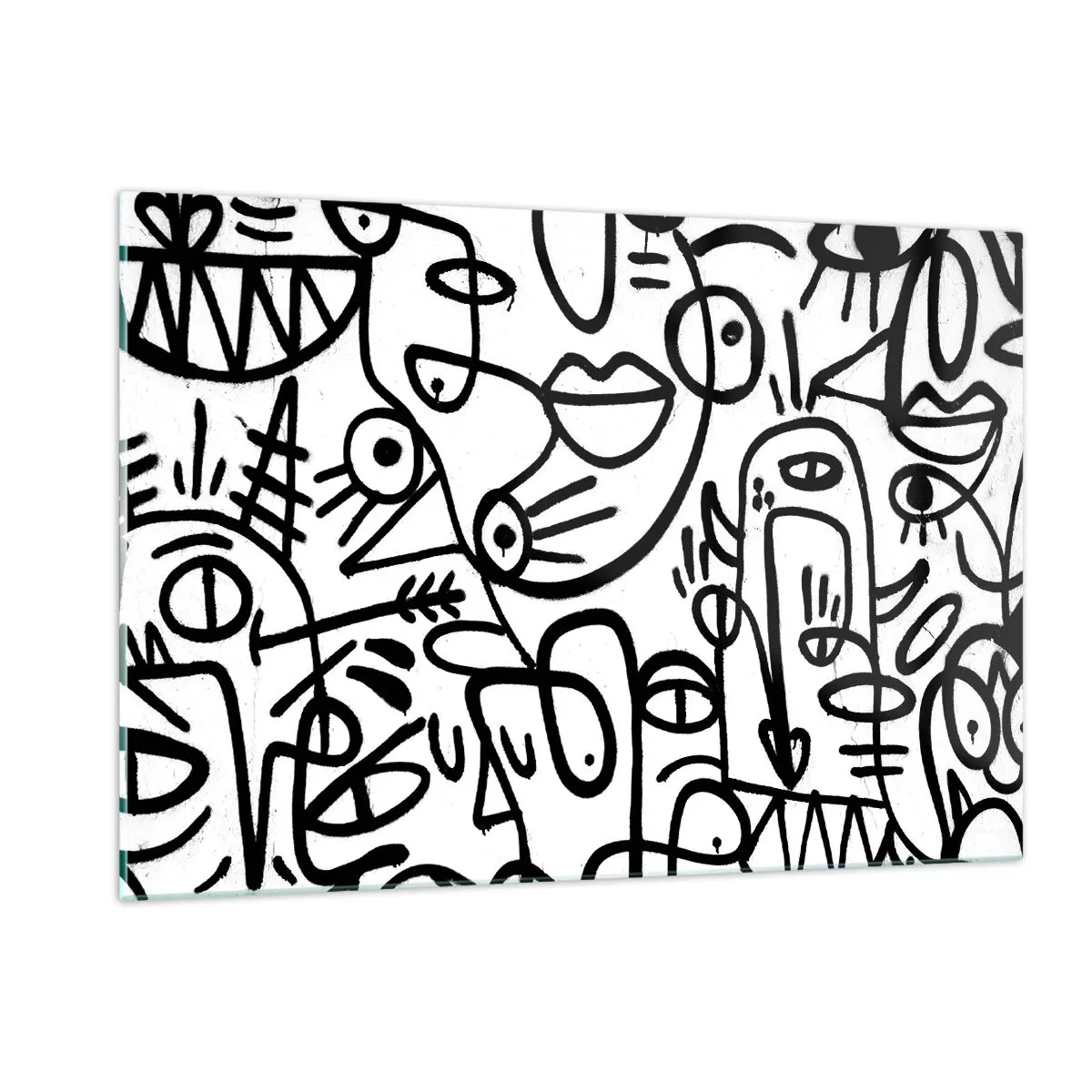 Quadro em vidro - Rostos e miragens - 120x80 cm