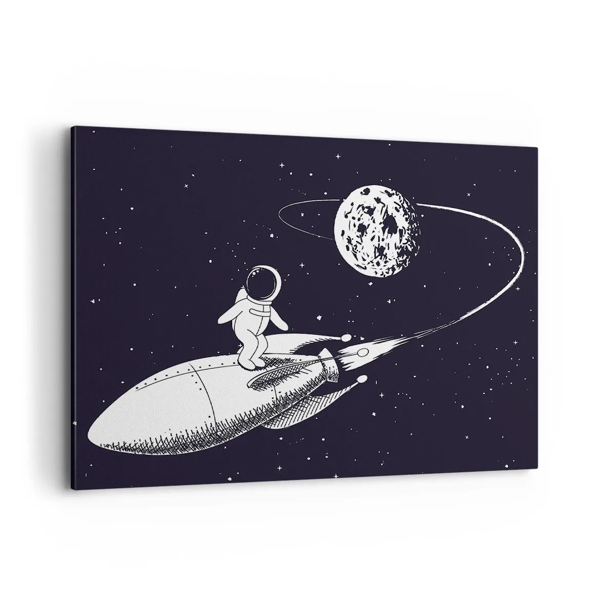 Quadro em tela - Surfista espacial - 100x70 cm