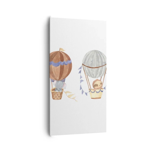 Quadro em tela - Amigos em movimento - 65x120 cm