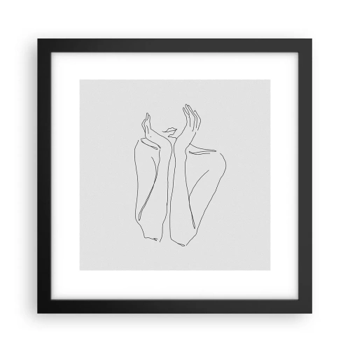 Pôster com moldura preta - Com o que sonham as meninas - 30x30 cm