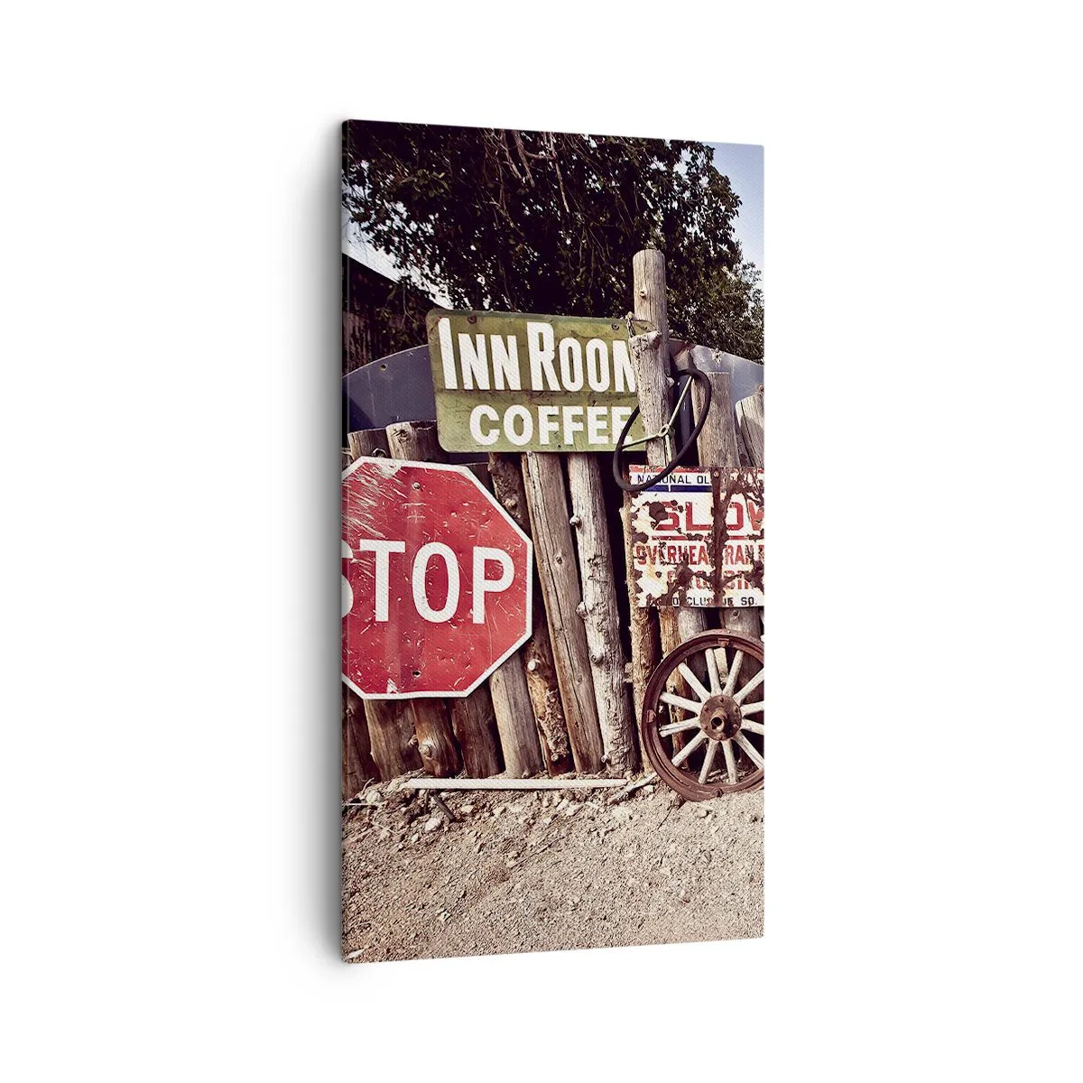 Quadro em tela - E o tempo parou - 45x80 cm