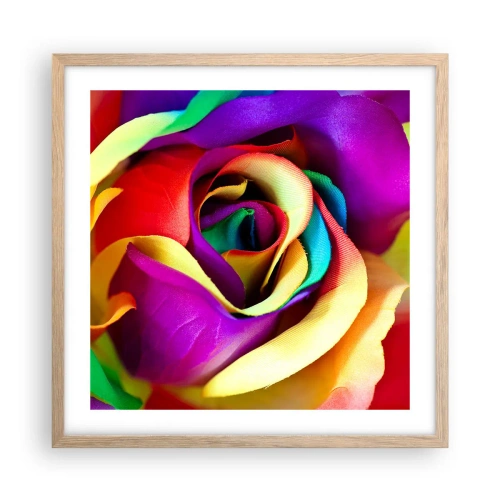 Pôster com moldura de carvalho claro - É impossível - 50x50 cm