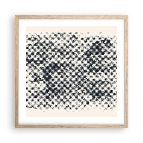 Pôster com moldura de carvalho claro - Composição nebulosa - 50x50 cm