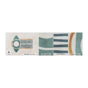 Amostra de papel de parede Premium Canvas - Sinais e rituais - Boho, Olho, Minimalismo - 100x30 cm