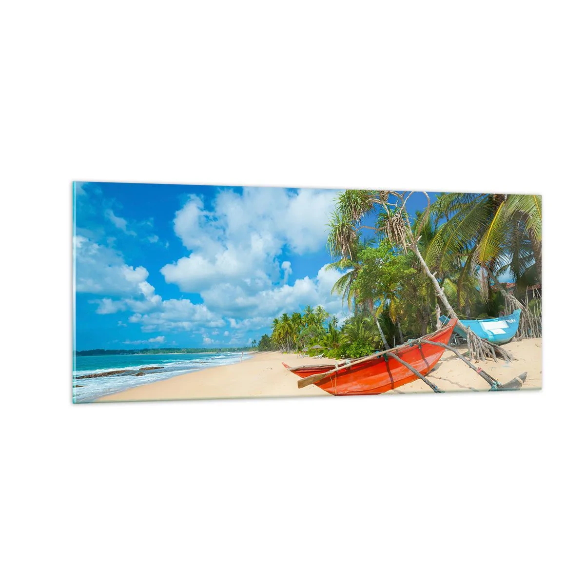 Quadro em vidro - O encanto dos trópicos - 100x40 cm