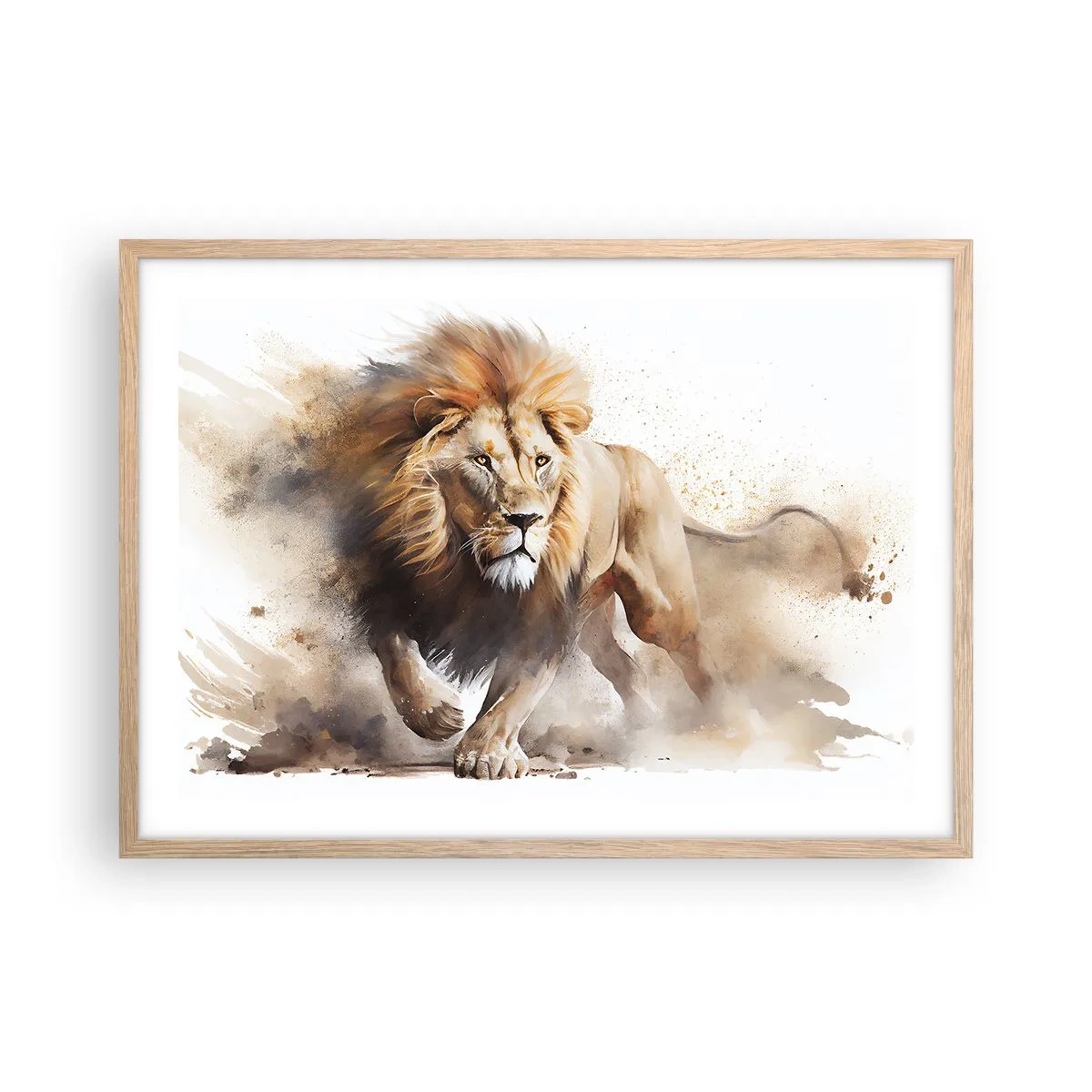 Pôster com moldura de carvalho claro - O rei se foi - 70x50 cm