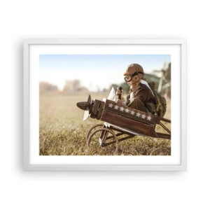 Pôster em moldura branca - O início rumo a um sonho - 50x40 cm