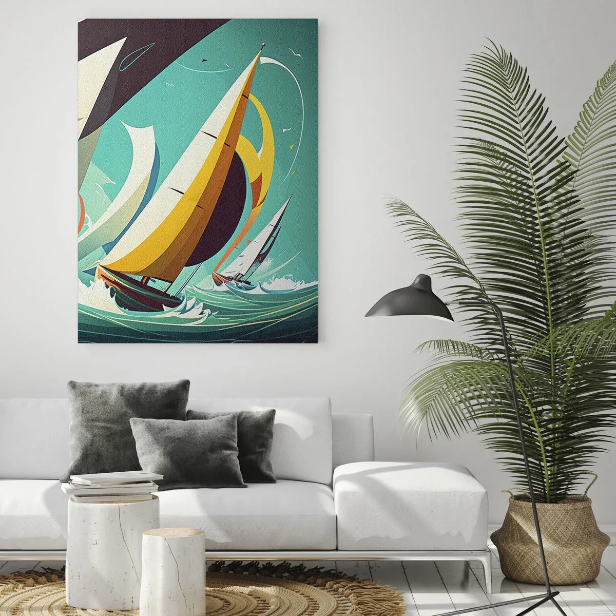 Quadro em vidro - Boa sorte com os elementos - 50x70 cm