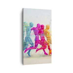 Quadro em tela - Harmonia de movimento - 45x80 cm