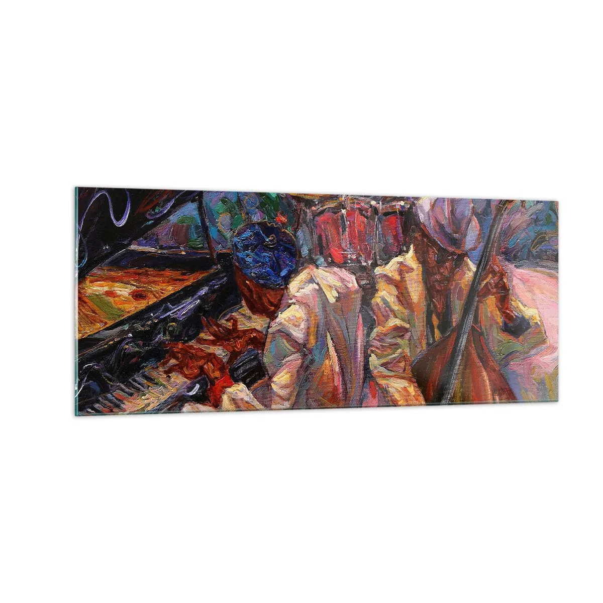 Quadro em vidro - Num só ritmo - 100x40 cm
