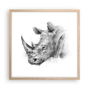 Pôster com moldura de carvalho claro - Retrato africano - 50x50 cm