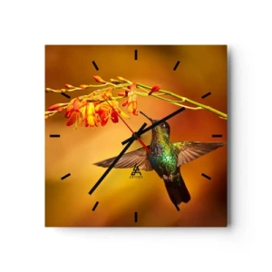 Relógio de parede - Relógio em vidro - Mensageiro Maia da Luz - 40x40 cm