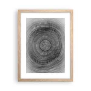 Pôster com moldura de carvalho claro - Sinal dos tempos - 30x40 cm