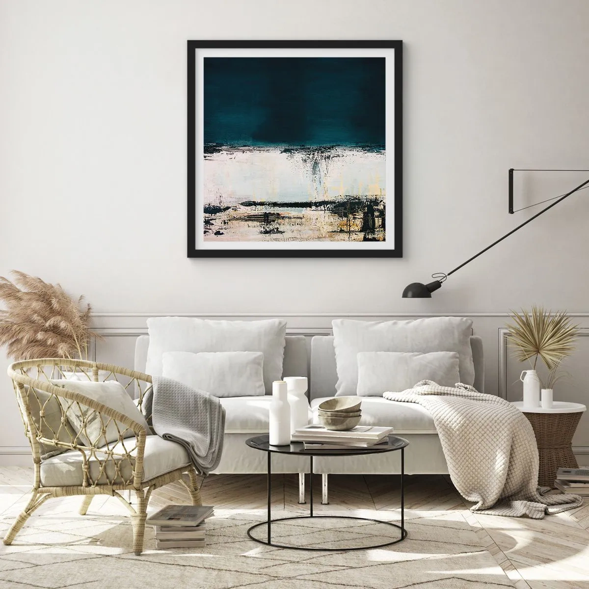 Pôster com moldura preta - Composição horizontal - 40x40 cm