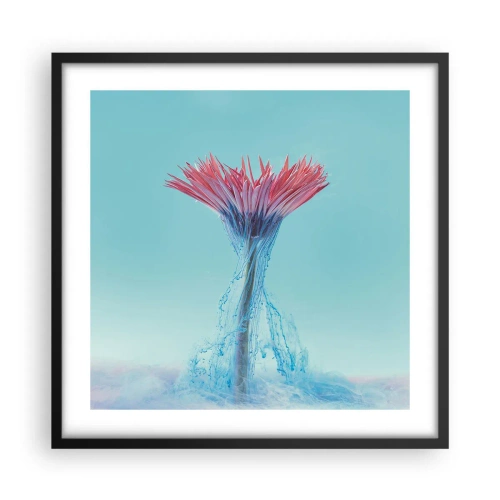 Pôster com moldura preta - Num abraço revigorante - 50x50 cm