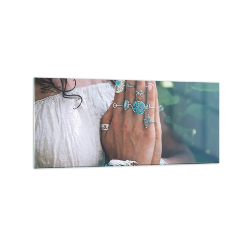 Quadro em vidro - Bem-vindo ao centro do ser - 120x50 cm