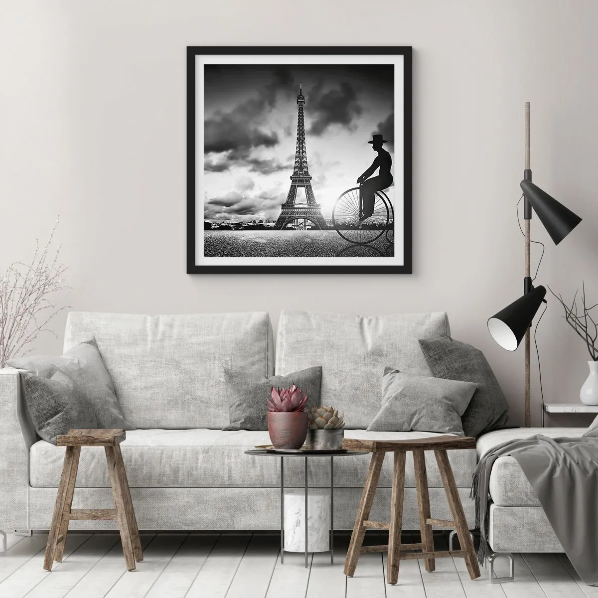 Pôster com moldura preta - Saudades da Belle Époque - 50x50 cm