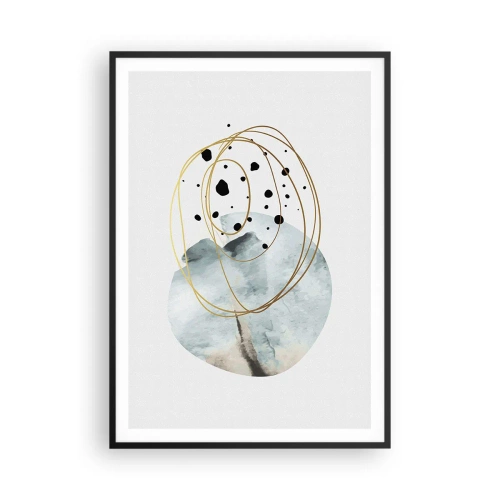 Pôster com moldura preta - No abraço ao espaço - 70x100 cm