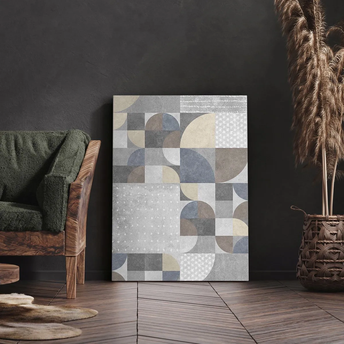 Quadro em tela - Fantasia cerâmica - 65x120 cm