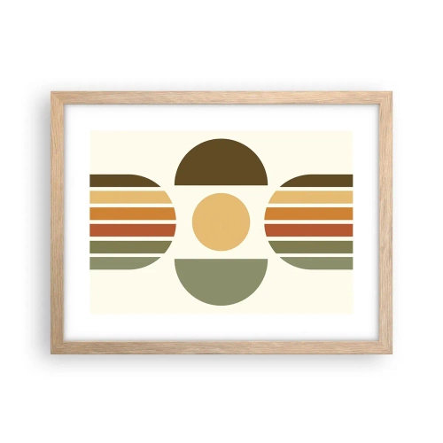 Pôster com moldura de carvalho claro - Em tons terrosos - 40x30 cm