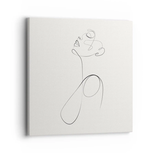 Quadro em tela - Enrolada em sonhos - 40x40 cm