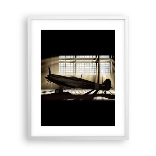 Pôster em moldura branca - Descanso do guerreiro - 40x50 cm