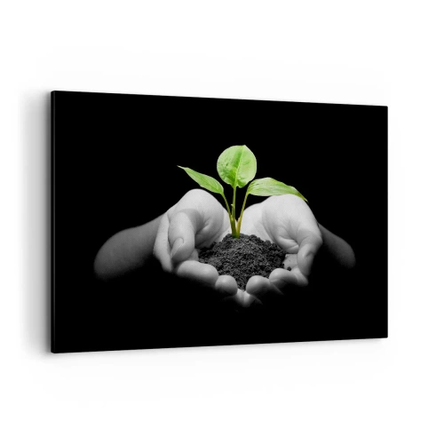 Quadro em tela - Eu amo a natureza, eu a protejo - 120x80 cm