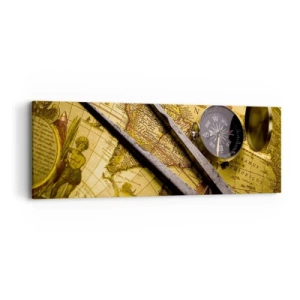 Quadro em tela - Onde estão esses tesouros? - 90x30 cm