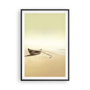 Pôster com moldura preta - Memória dos mares do sul - 61x91 cm