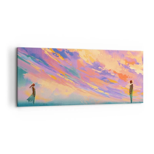 Quadro em tela - A força da atração - 100x40 cm