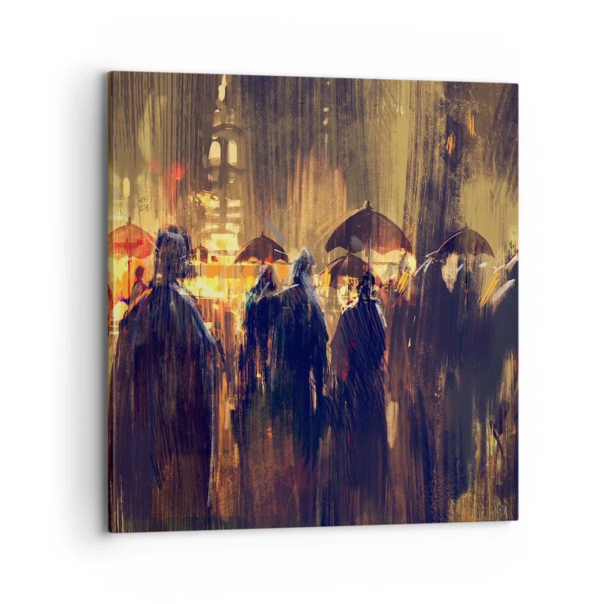 Quadro em tela - Os seguidores da chuva - 70x70 cm