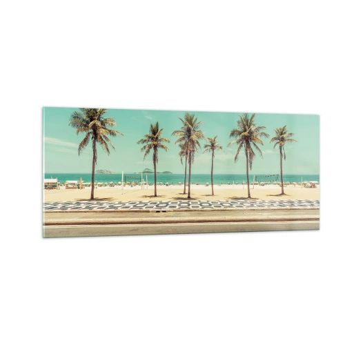 Quadro em vidro - Em guarda da praia - 100x40 cm