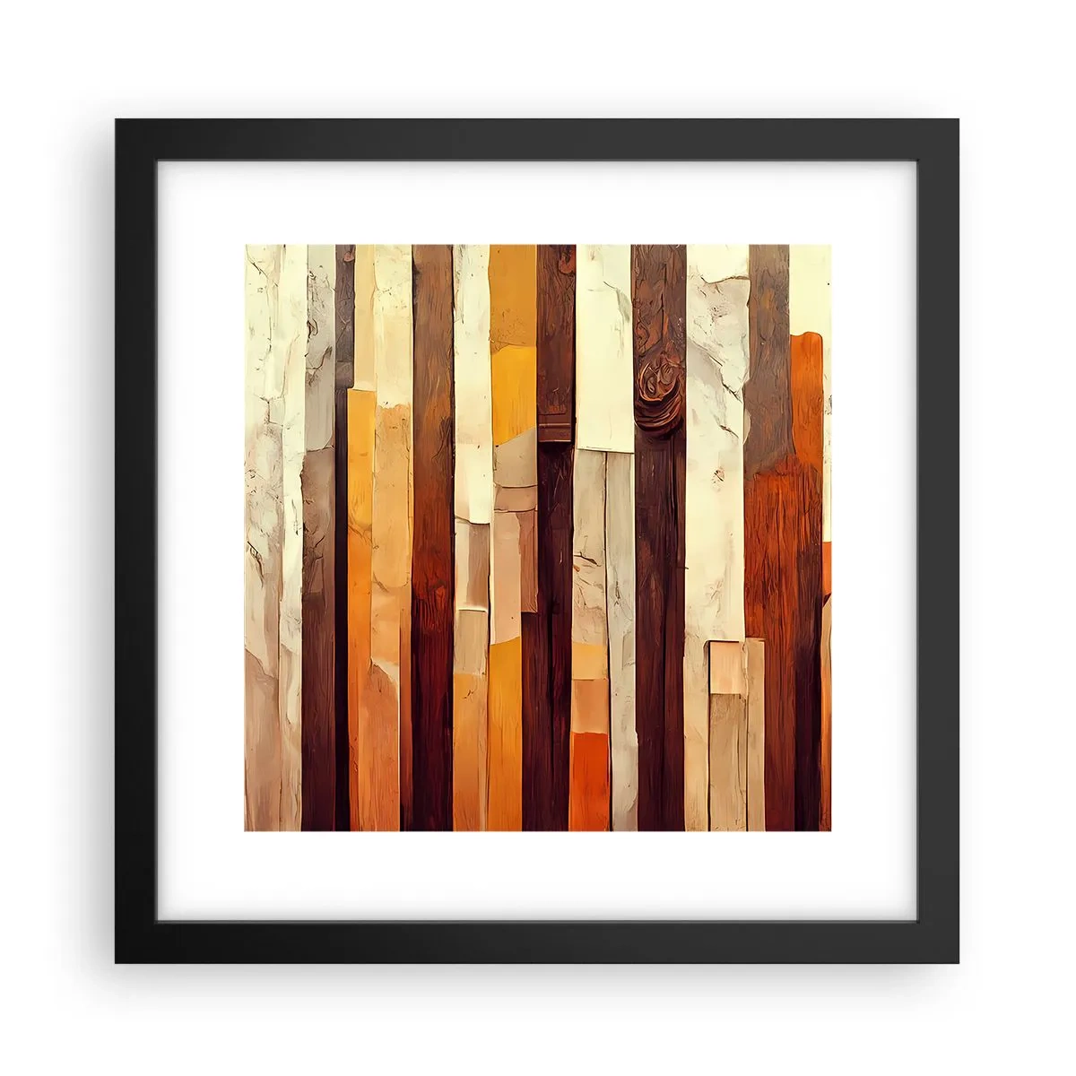 Pôster com moldura preta - Hino das árvores da floresta - 30x30 cm