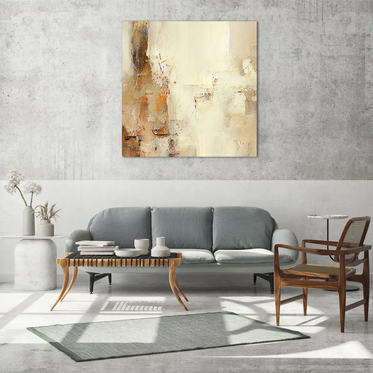 Quadro em vidro - Alma de âmbar - 30x30 cm