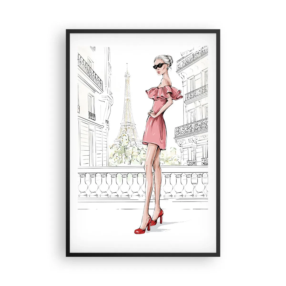 Pôster com moldura preta - A arte da moda - 61x91 cm