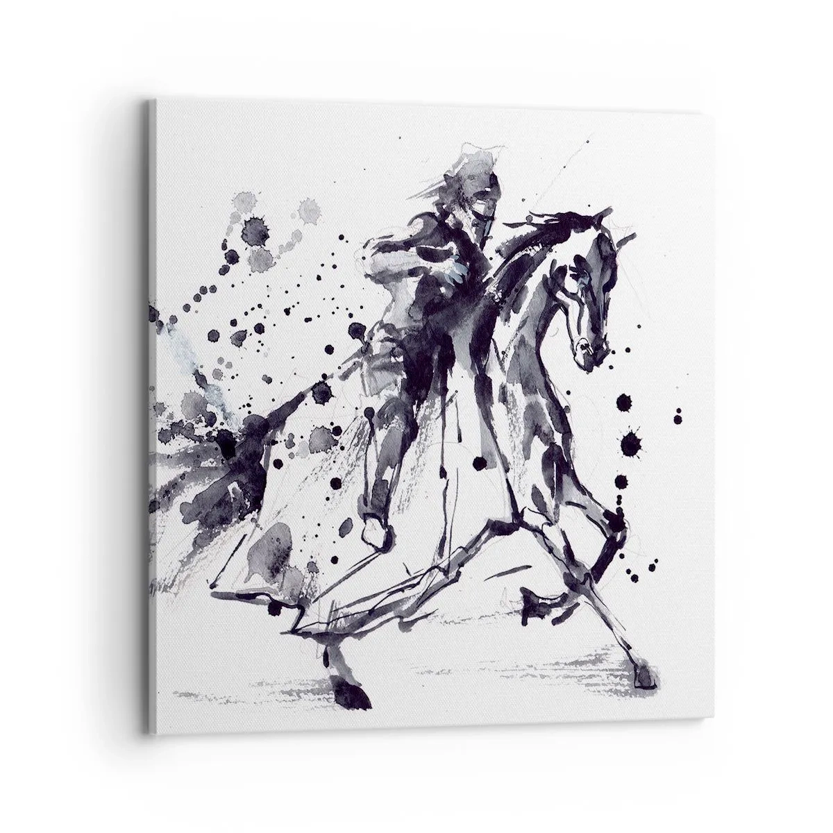 Quadro em tela - Cavaleiro Negro - 70x70 cm
