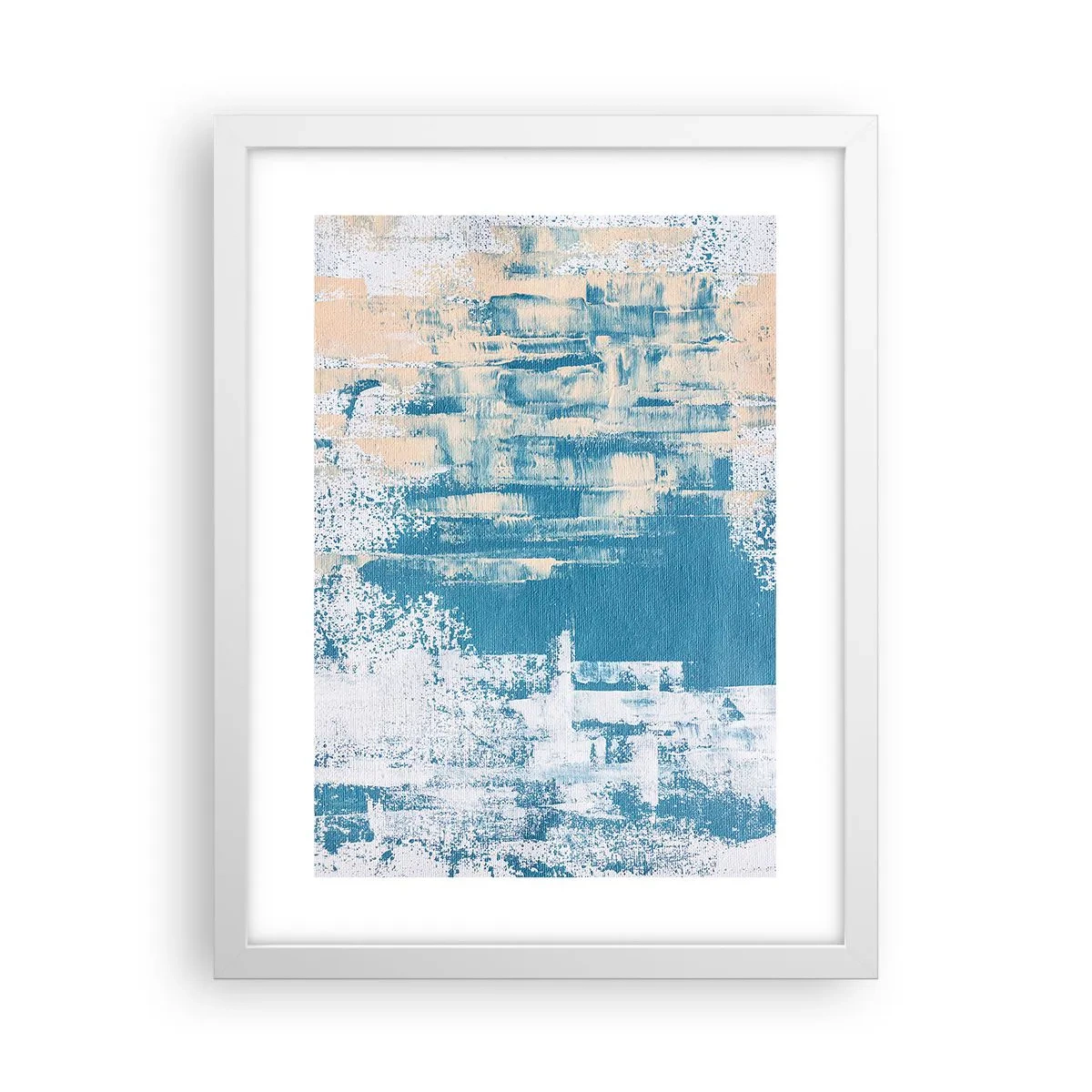 Pôster em moldura branca - Através da estalactite de gelo - 30x40 cm