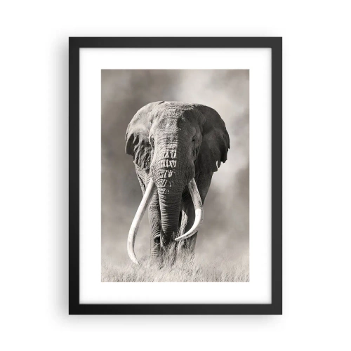 Pôster com moldura preta - Patriarca africano - 30x40 cm