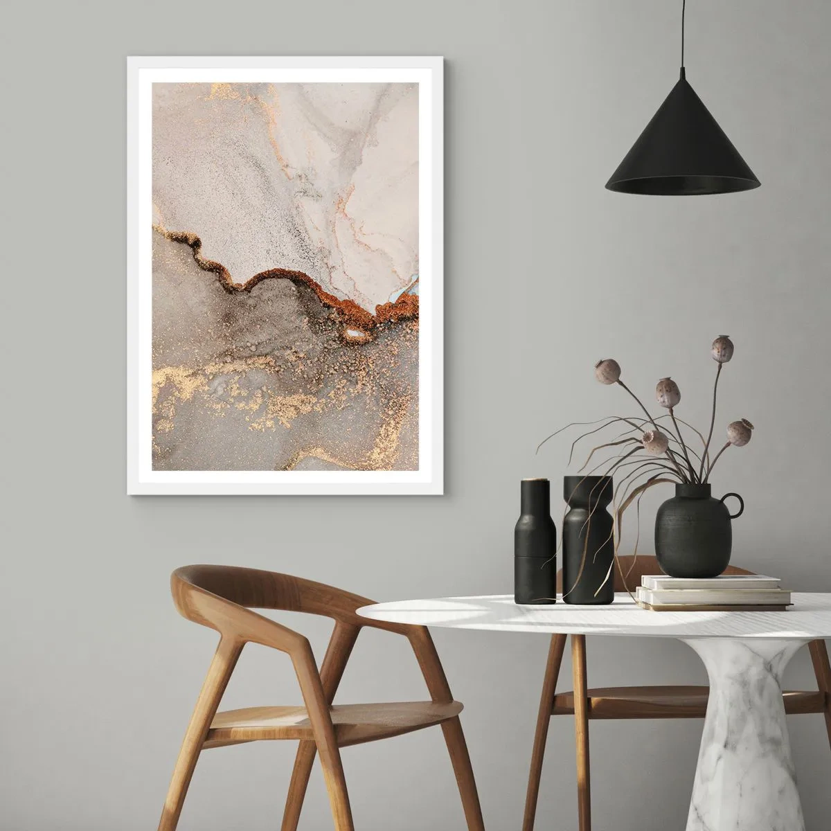 Pôster em moldura branca - No limite das cores - 40x50 cm