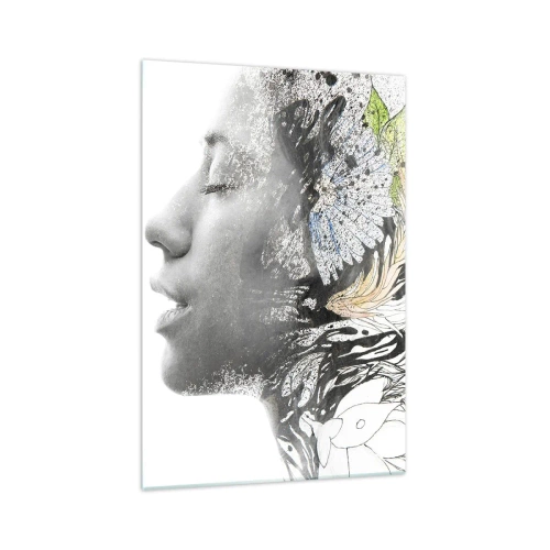 Quadro em vidro - Imersa na natureza - 70x100 cm