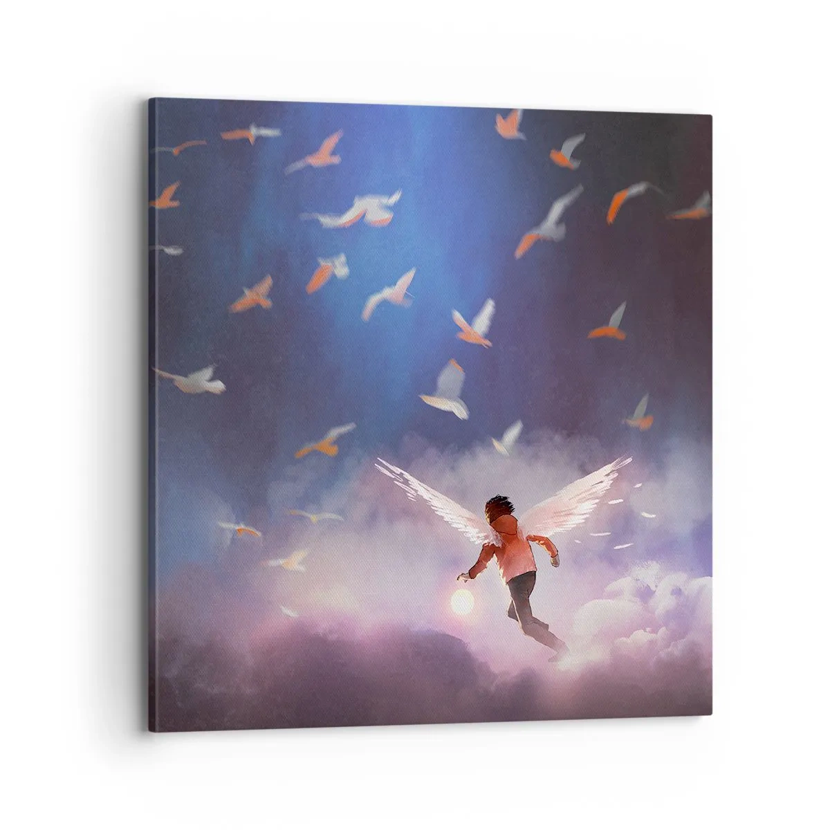 Quadro em tela - É preciso ter imaginação e coragem - 70x70 cm