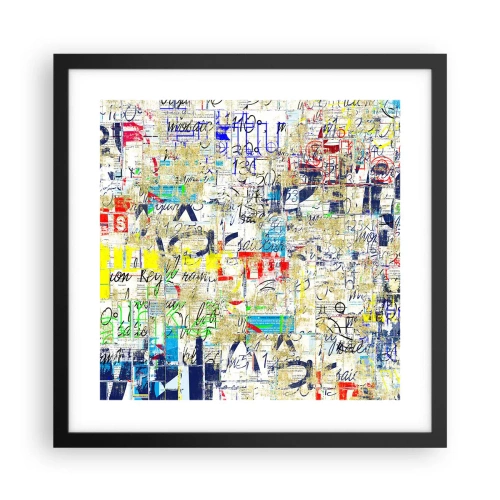 Pôster com moldura preta - Simplesmente agradável aos olhos - 40x40 cm