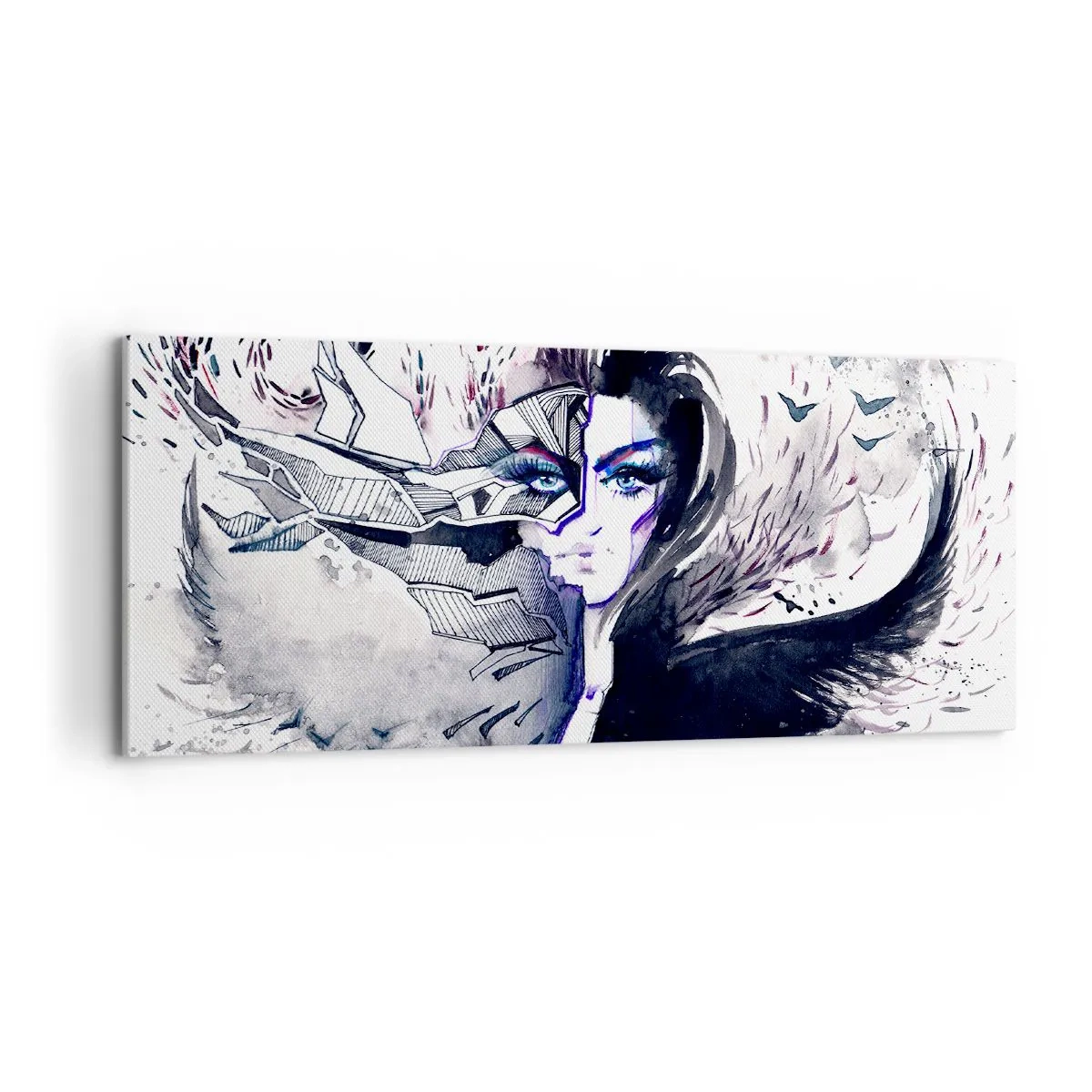 Quadro em tela - Demoníaca e linda - 100x40 cm
