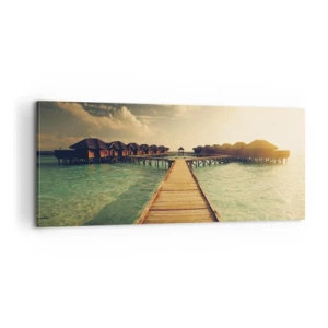 Quadro em tela - Um convite caloroso - 100x40 cm