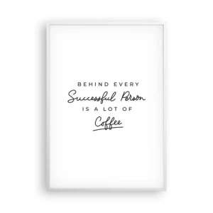 Pôster em moldura branca - O segredo do sucesso - 70x100 cm