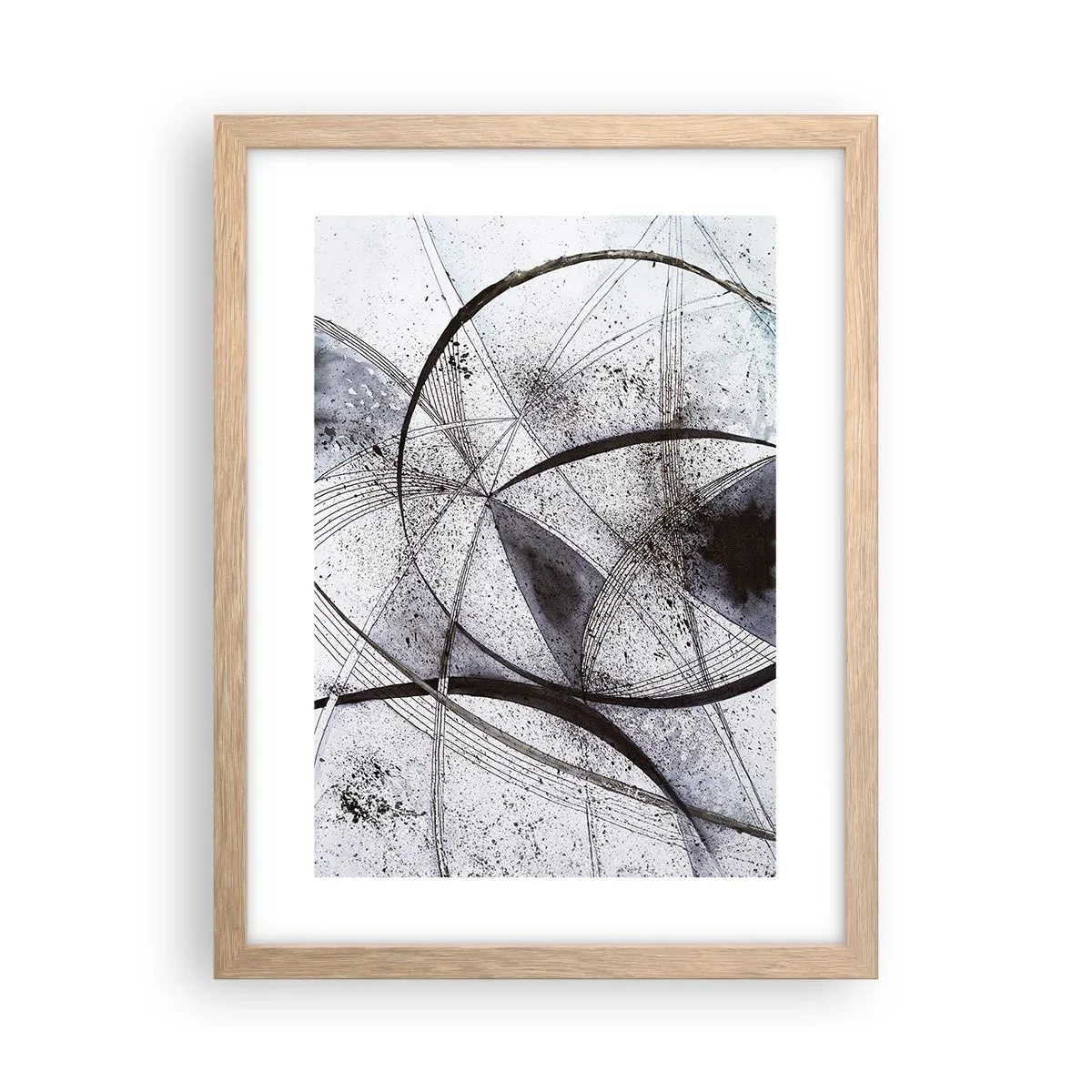 Pôster com moldura de carvalho claro - Fantasia futurista - 30x40 cm